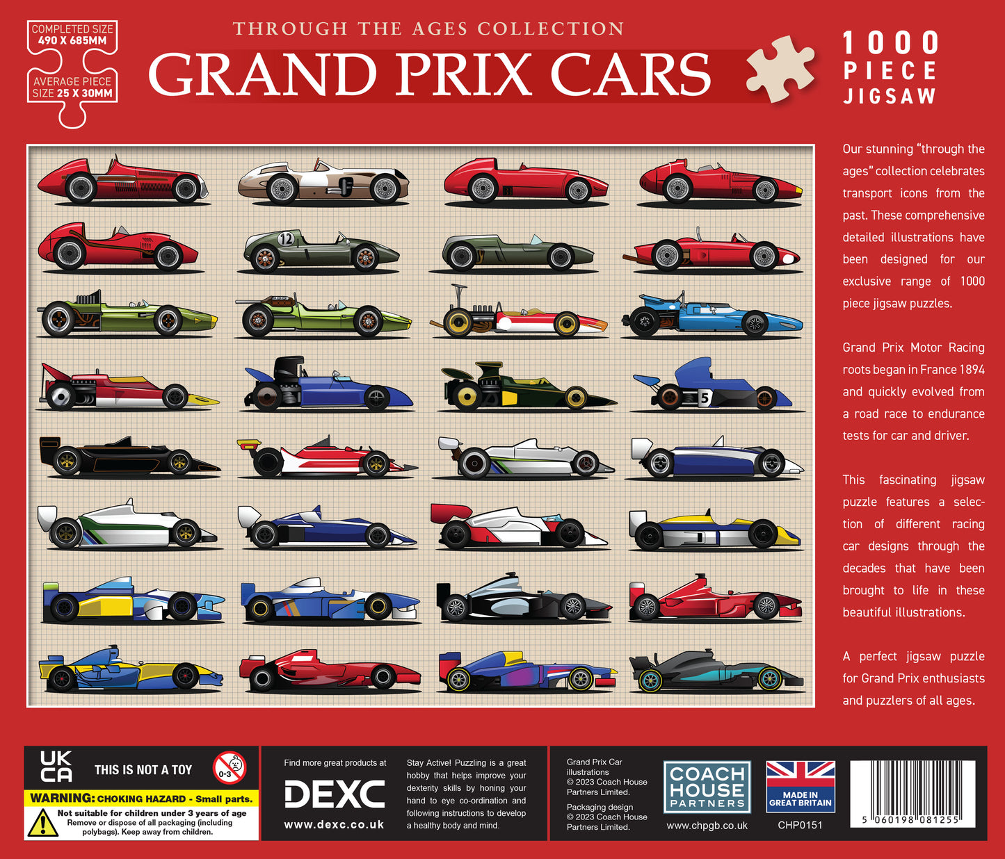 Grand Prix Racing Cars 1000 Piece Jigsaw Puzzle