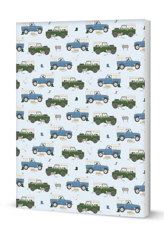 Land Rover & Wellies by Emma Lawrence A5 Notebook