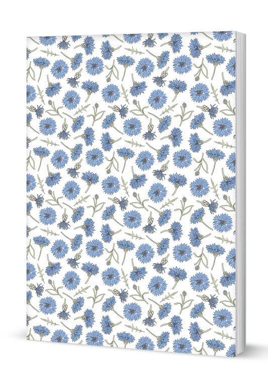 Cornflowers by Emma Lawrence A5 Notebook