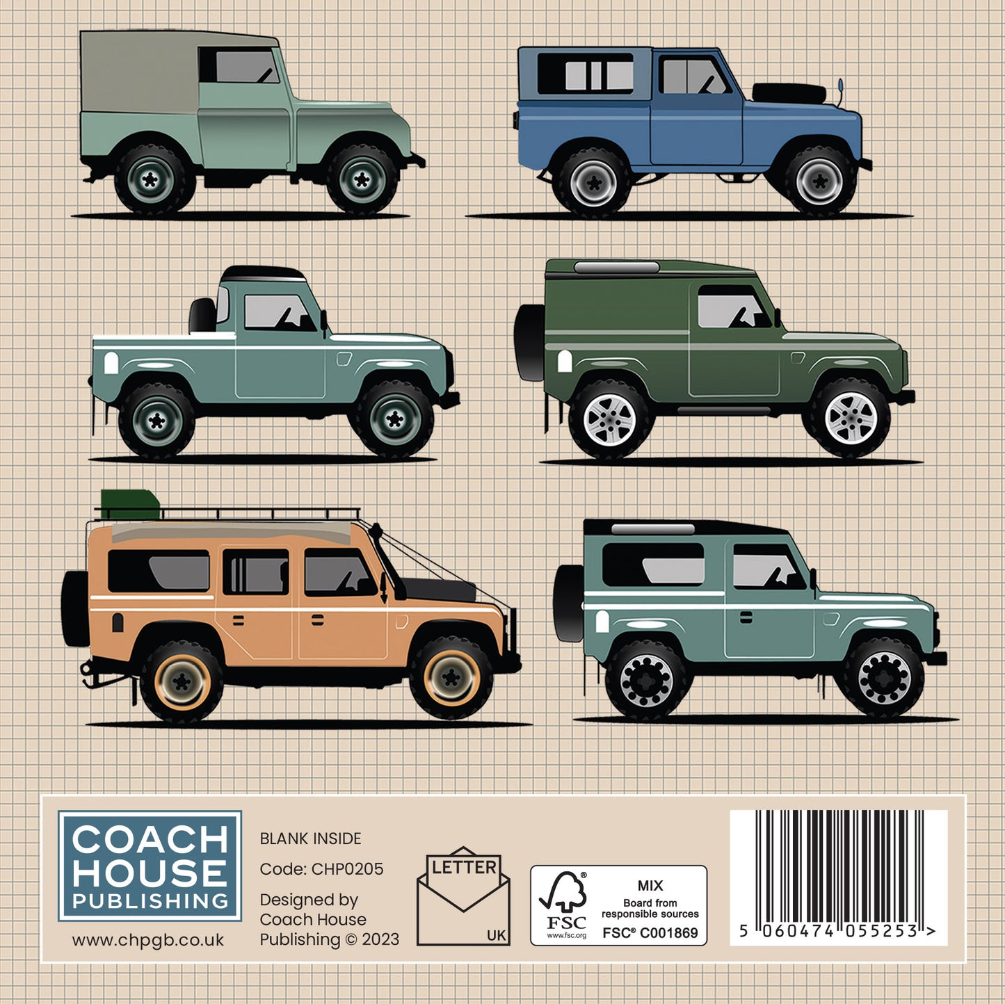 Land Rover Greetings Card (150x150 Blank)