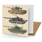 Tank Greetings Card (150x150 Blank)