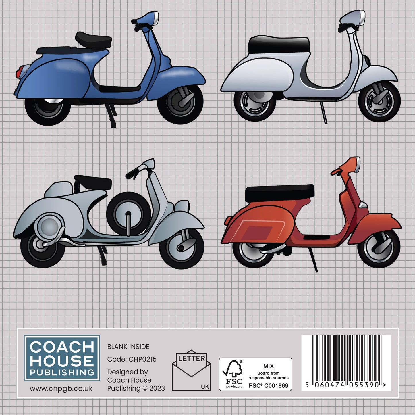 Scooter Greetings Card (150x150 Blank)